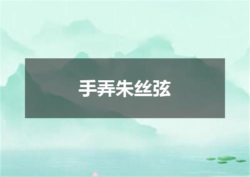 手弄朱丝弦