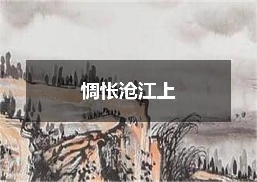 惆怅沧江上