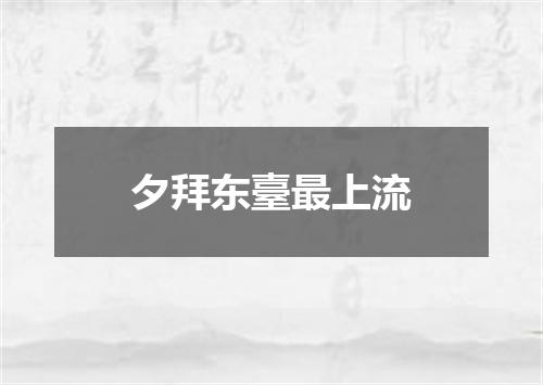 夕拜东臺最上流