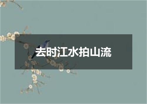 去时江水拍山流