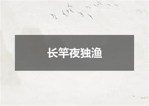 长竿夜独渔