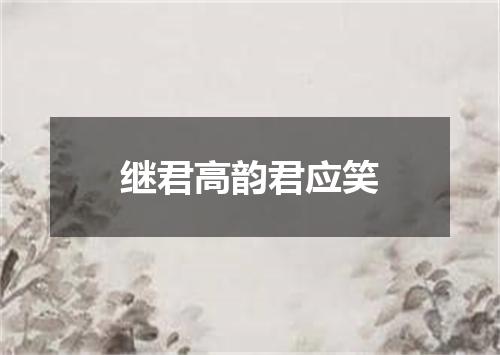 继君高韵君应笑