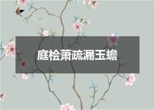 庭桧萧疏漏玉蟾