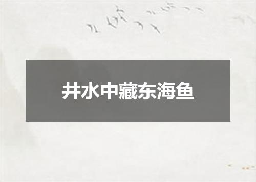 井水中藏东海鱼