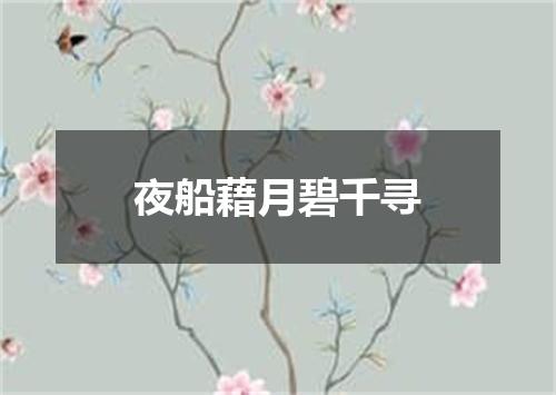 夜船藉月碧千寻