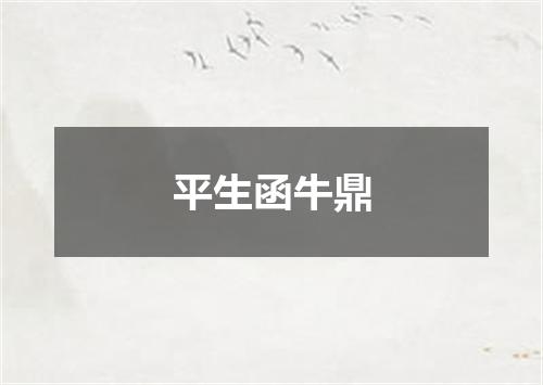 平生函牛鼎
