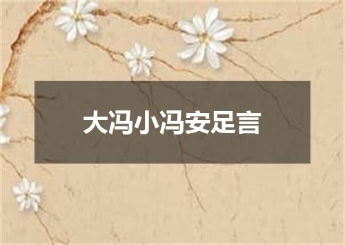 大冯小冯安足言