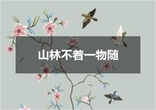 山林不着一物随