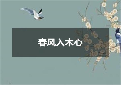 春风入木心