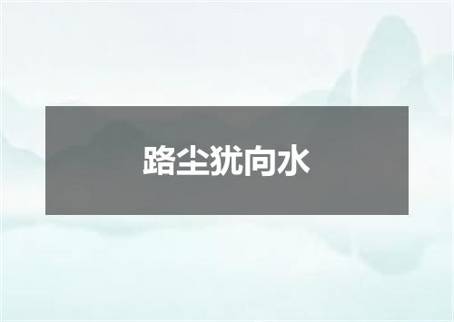 路尘犹向水