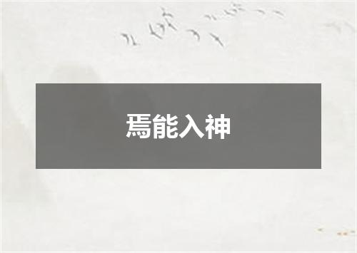 焉能入神