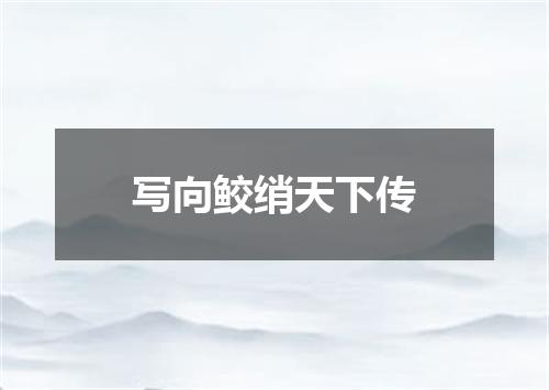 写向鲛绡天下传