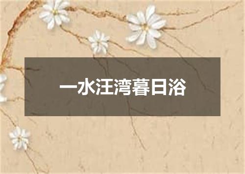 一水汪湾暮日浴