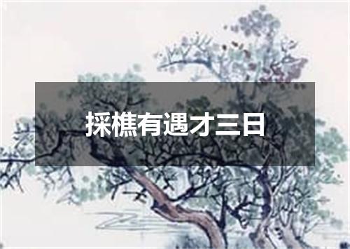 採樵有遇才三日