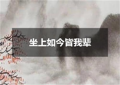 坐上如今皆我辈