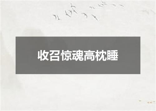 收召惊魂高枕睡