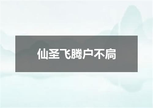 仙圣飞腾户不扃