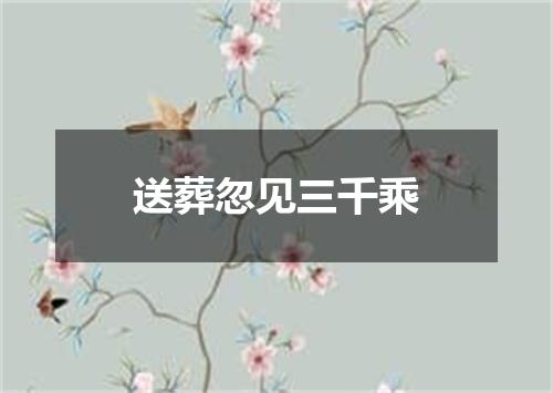 送葬忽见三千乘