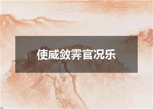 使威敛霁官况乐