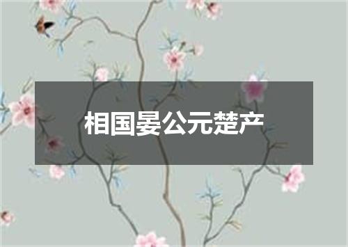 相国晏公元楚产