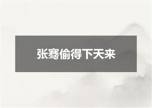 张骞偷得下天来