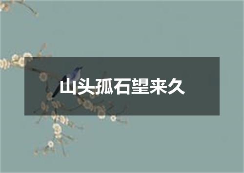山头孤石望来久