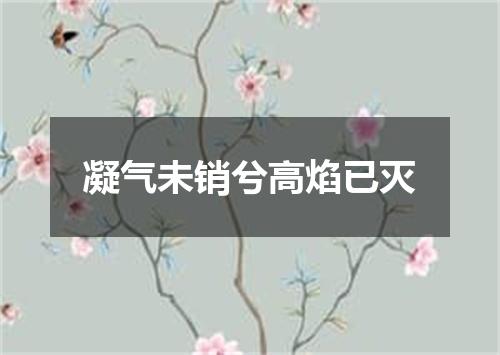 凝气未销兮高焰已灭