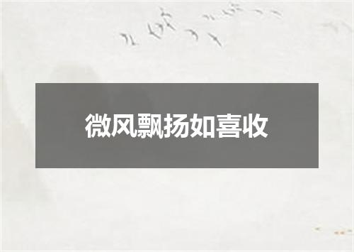 微风飘扬如喜收