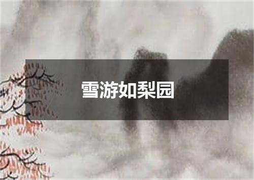 雪游如梨园