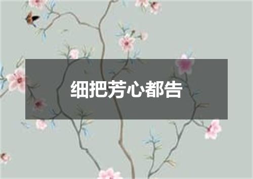细把芳心都告