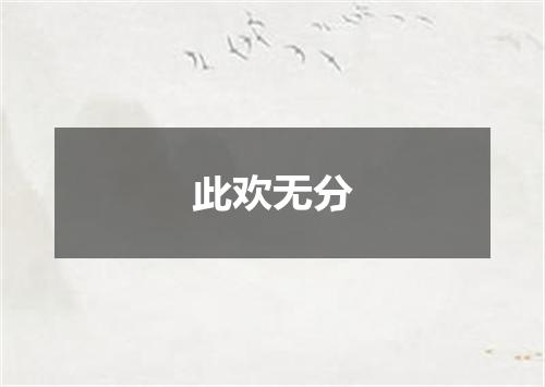 此欢无分