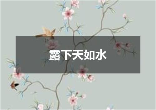 露下天如水