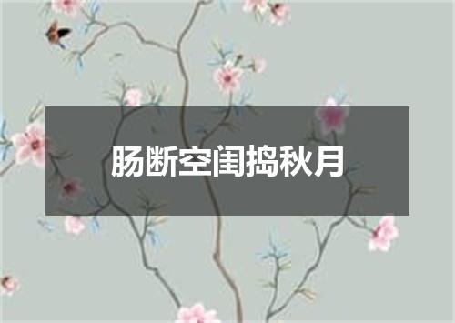 肠断空闺捣秋月