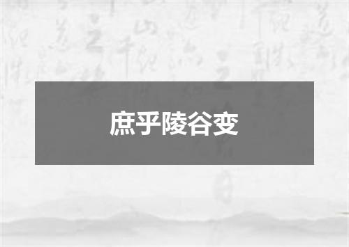 庶乎陵谷变
