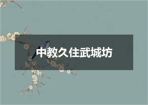 中教久住武城坊