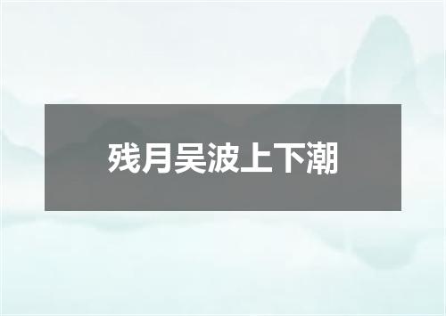 残月吴波上下潮