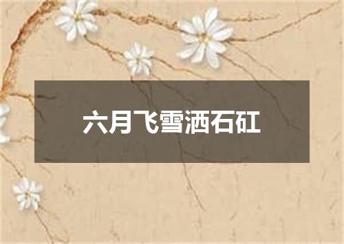六月飞雪洒石矼