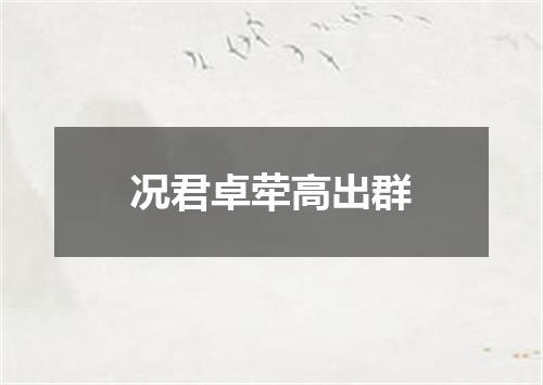 况君卓荦高出群