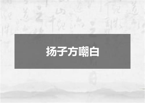 扬子方嘲白