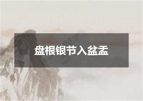 盘根银节入盆盂