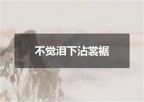 不觉泪下沾裳裾