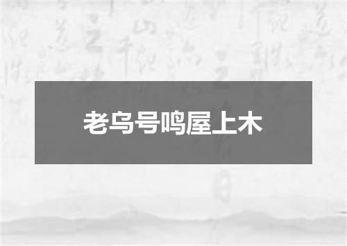 老乌号鸣屋上木