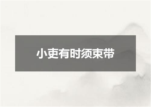 小吏有时须束带