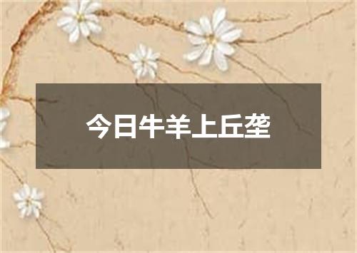 今日牛羊上丘垄