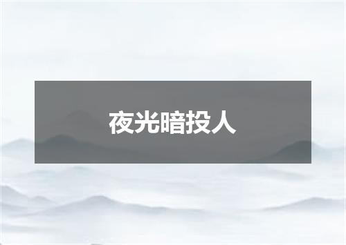夜光暗投人