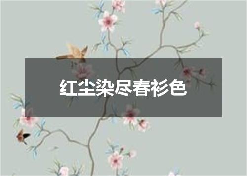 红尘染尽春衫色