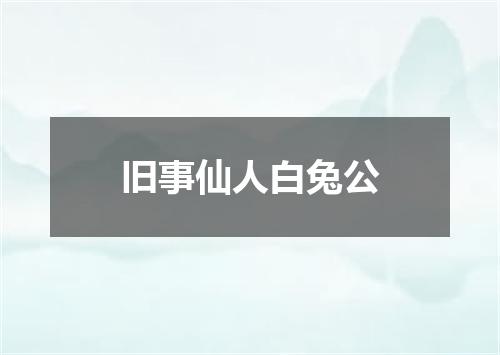 旧事仙人白兔公