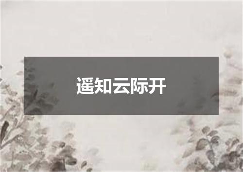 遥知云际开