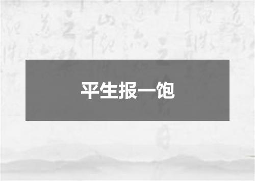 平生报一饱