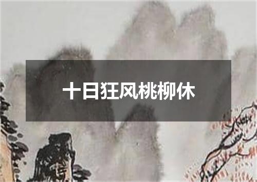 十日狂风桃柳休